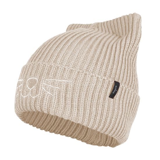 CĂCIULĂ TRICOTATĂ CU BRODERIE PISICĂ - CĂCIULI TRICOTATE - ACCESORII