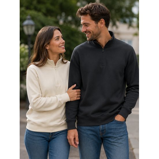 SUMMIT SWEATSHIRT MIT KURZEM REISSVERSCHLUSS - SWEATSHIRTS OHNE REISSVERSCHLUSS - KLEIDUNG