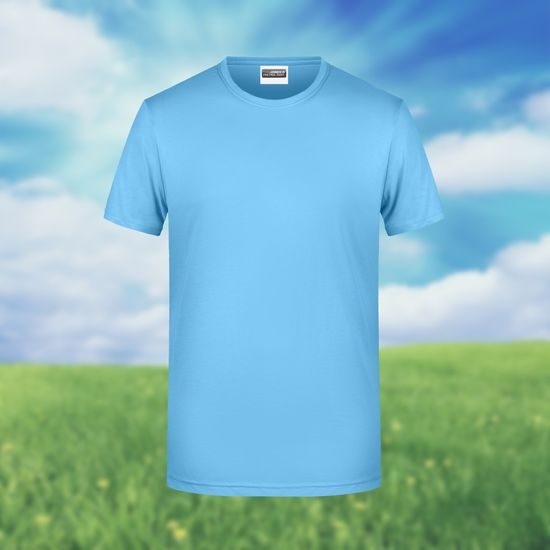 KLASICKÉ PÁNSKÉ TRIČKO Z BIOBAVLNY 8008 - TRIČKA Z BIOBAVLNY - OBLEČENÍ