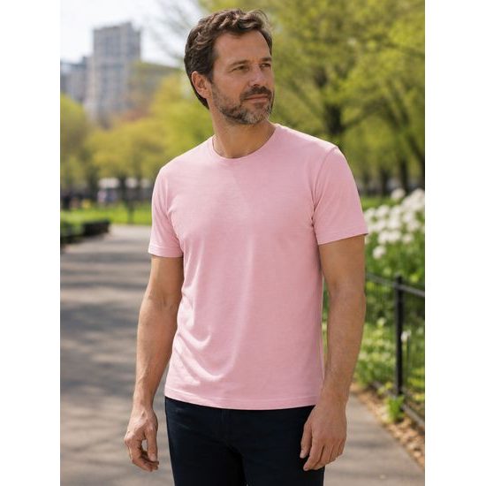 TRICOU CLASIC PENTRU BĂRBAȚI DIN BUMBAC ORGANIC 8008 - TRICOURI DIN BUMBAC ORGANIC - ÎMBRĂCĂMINTE