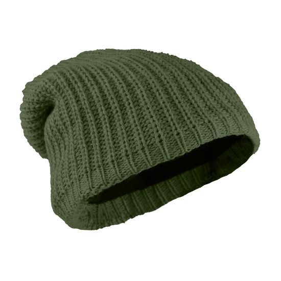 WOMEN'S SLOUCHY WINTER HAT WITH FLEECE - KNITTED BEANIES - ACCESSORIES