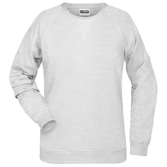 DÁMSKÁ MIKINA BEZ KAPUCE Z BIOBAVLNY 8021 - MIKINY PŘES HLAVU - OBLEČENÍ