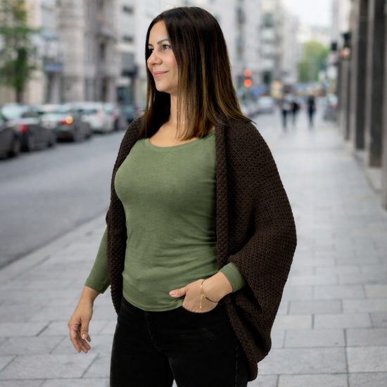 SET DAMĂ: CARDIGAN TRICOTAT ȘI TRICOU CU MÂNECĂ LUNGĂ - PULOVERE - ÎMBRĂCĂMINTE