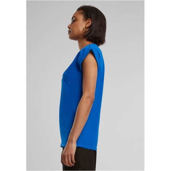 VOĽNÉ DÁMSKE TRIČKO S OHRNUTÝMI RUKÁVMI - TRIČKÁ S KRÁTKYM RUKÁVOM - OBLEČENIE