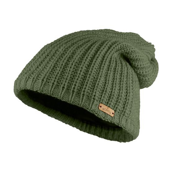 WOMEN'S SLOUCHY WINTER HAT WITH FLEECE - KNITTED BEANIES - ACCESSORIES