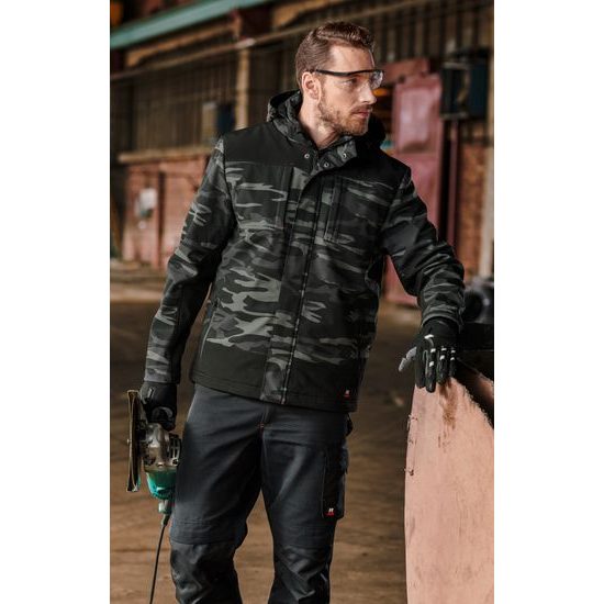 PÁNSKA ZIMNÁ SOFTSHELLOVÁ BUNDA CAMO VERTEX - SOFTSHELLOVÉ BUNDY - OBLEČENIE