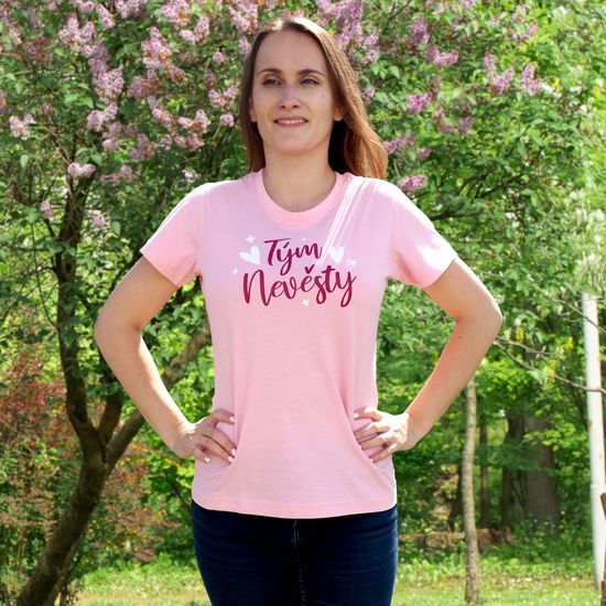 TRIČKO TÝM NEVĚSTY HVĚZDY A SRDCE - SVATBA - OBLEČENÍ