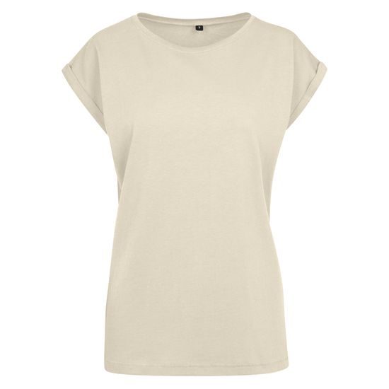 VOLNÉ DÁMSKÉ TRIČKO S OHRNUTÝMI RUKÁVY - TRIČKA S KRÁTKÝM RUKÁVEM - OBLEČENÍ