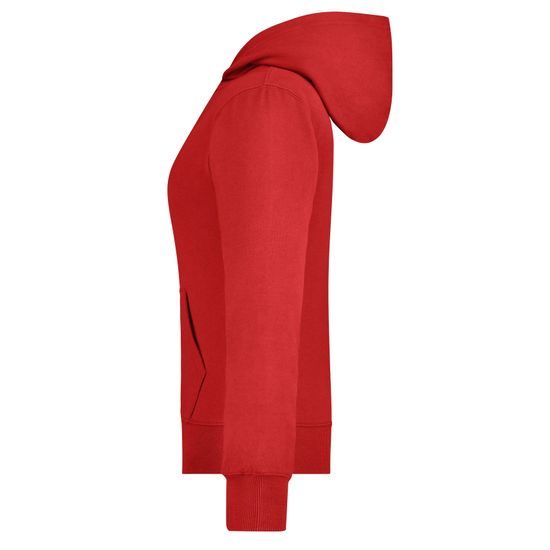 DÁMSKA MIKINA NA ZIPS S KAPUCŇOU JN053 - MIKINY NA ZIPS - OBLEČENIE