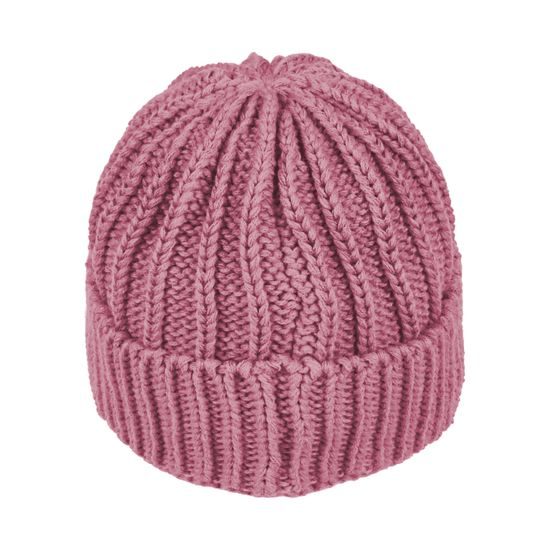 KNITTED HAT WITH RIBBED PATTERN - KNITTED BEANIES - ACCESSORIES