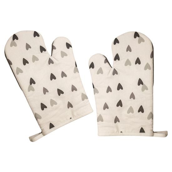 KÜCHENHANDSCHUHE HERZCHEN - 2 STÜCK - KÜCHENHANDSCHUHE - HAUSHALT