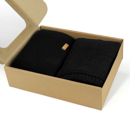 SET CADOU: CĂCIULĂ BĂRBĂTEASCĂ TIP BEANIE ȘI GULER TRICOTAT - SETURI CADOU - SETURI ȘI CADOURI