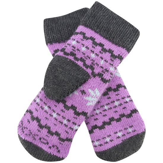 SET ZIMNÝCH PLETENÝCH PONOŽIEK A PALČIAKOV - KLASICKÉ PONOŽKY - OBUV