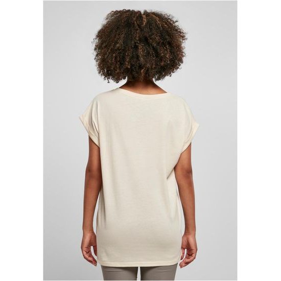 VOLNÉ DÁMSKÉ TRIČKO S OHRNUTÝMI RUKÁVY - TRIČKA S KRÁTKÝM RUKÁVEM - OBLEČENÍ