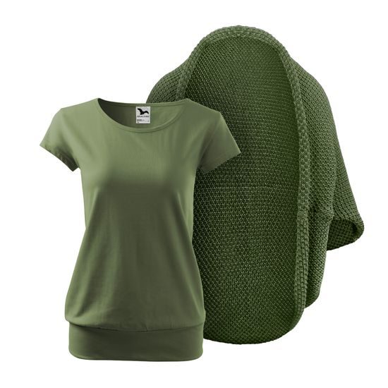 WOMEN'S SET: KNITTED CARDIGAN AND CITY T-SHIRT - JUMPERS - CLOTHING