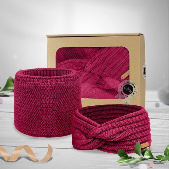 DÁRKOVÉ BALENÍ: PŘEKŘÍŽENÁ ČELENKA A NÁKRČNÍK - ČELENKY - KŠILTOVKY A ČEPICE