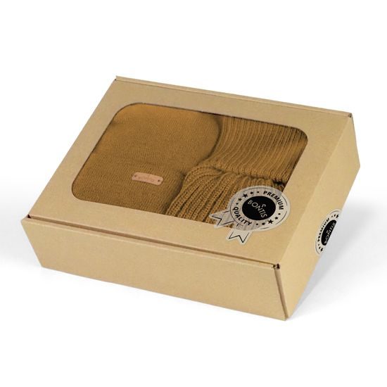 SET CADOU: CĂCIULĂ BĂRBĂTEASCĂ CU MANȘETĂ ȘI GULER TRICOTAT - CĂCIULI - ACCESORII