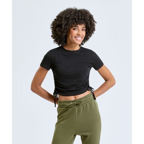 DÁMSKÝ ŘASENÝ CROP TOP - CROP TOPY - OBLEČENÍ