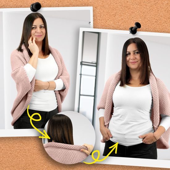 DĹŽKU JE MOŽNÉ UPRAVIŤ JEDNODUCHÝM ZROLOVANÍM. - SVETRE - OBLEČENIE