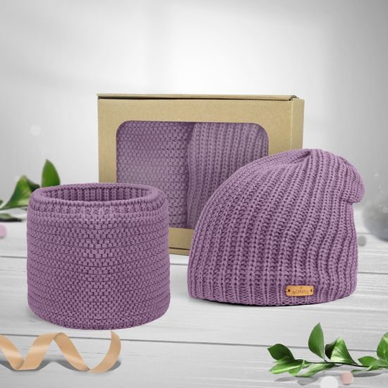 SET CADOU: CĂCIULĂ DAMĂ LEJERĂ ȘI GULER CIRCULAR - CĂCIULI - ACCESORII