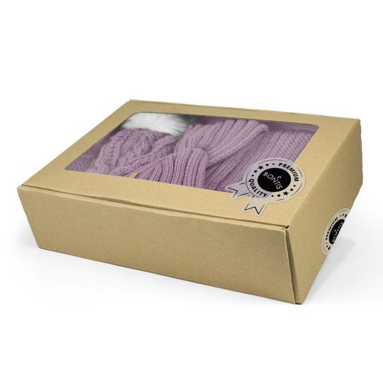 GIFT SET: WOMEN'S POMPOM HAT, HEADBAND AND NECK WARMER - GIFT SETS - SETS AND GIFTS