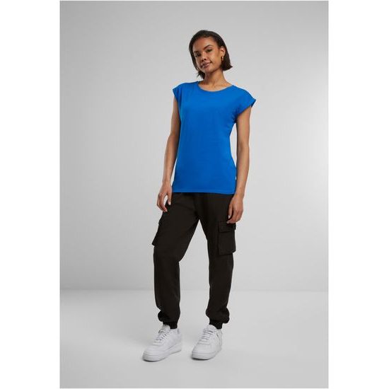 VOĽNÉ DÁMSKE TRIČKO S OHRNUTÝMI RUKÁVMI - TRIČKÁ S KRÁTKYM RUKÁVOM - OBLEČENIE