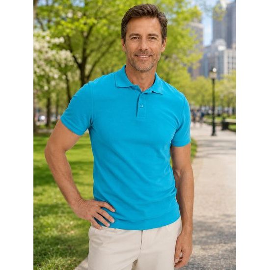 TRICOU POLO BĂRBAȚI PIQUE POLO - TRICOURI POLO - ÎMBRĂCĂMINTE
