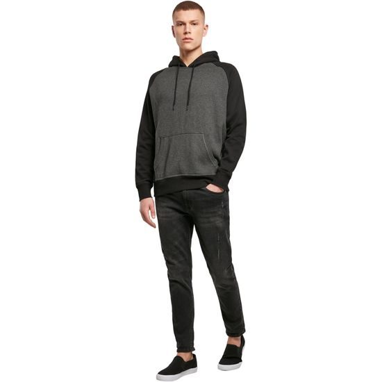 HERREN-ZWEIFARBEN-SWEATSHIRT MIT KAPUZE - SWEATSHIRTS OHNE REISSVERSCHLUSS - KLEIDUNG