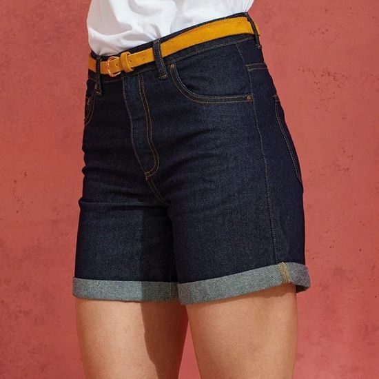 PANTALONI SCURȚI DIN DENIM PENTRU FEMEI - PANTALONI SCURȚI - ÎMBRĂCĂMINTE