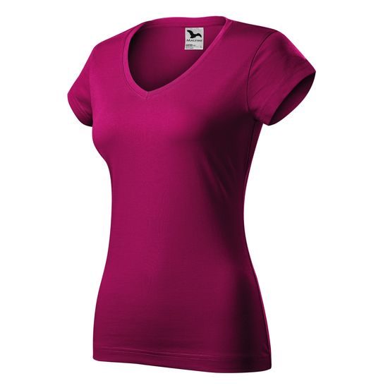 DÁMSKE TRIČKO FIT V-NECK - TRIČKÁ S KRÁTKYM RUKÁVOM - OBLEČENIE