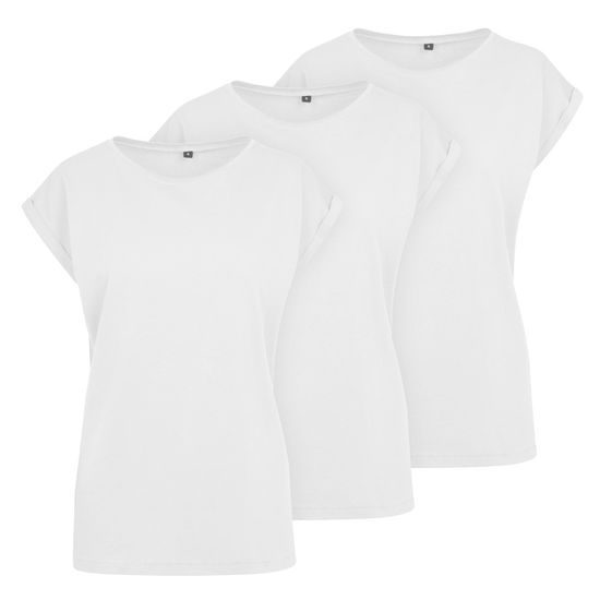 SET 3 KS: DÁMSKÉ TRIČKO S OHRNUTÝMI RUKÁVY - TRIČKA S KRÁTKÝM RUKÁVEM - OBLEČENÍ