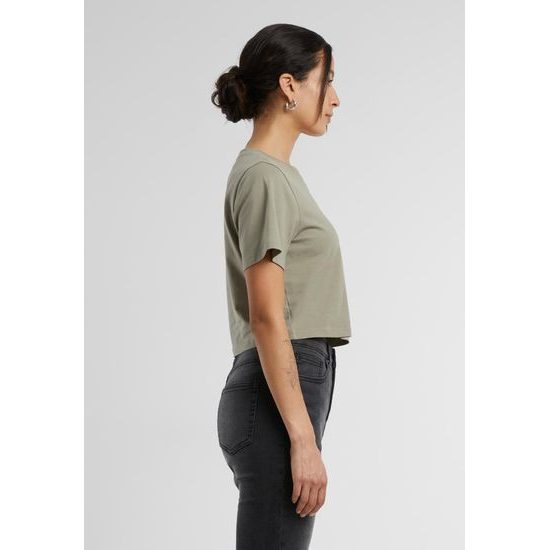 TRICOU CROP TOP CU MÂNECĂ SCURTĂ PENTRU FEMEI - TOPURI CROP TOP - ÎMBRĂCĂMINTE