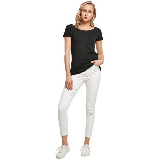 DAMEN T-SHIRT MIT U-BOOT-AUSSCHNITT - KURZARM-T-SHIRTS - KLEIDUNG