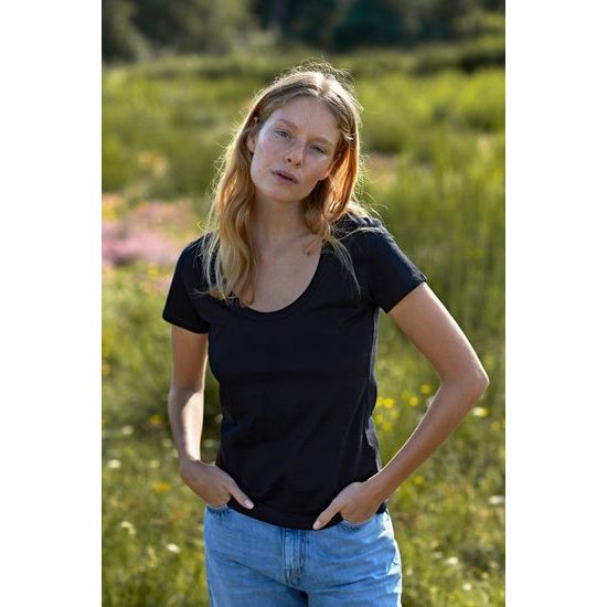 TRICOU LOOSE FIT PENTRU FEMEI DIN BUMBAC ORGANIC FAIRTRADE - TRICOURI CU MÂNECĂ SCURTĂ - ÎMBRĂCĂMINTE