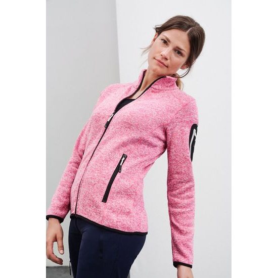 JACHETĂ DE DAMĂ DIN FLEECE TRICOTAT JN761 - HANORACE DIN FLEECE - ÎMBRĂCĂMINTE