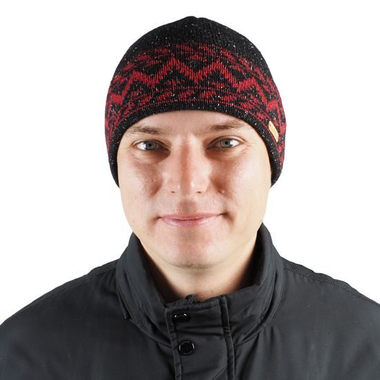 MERINO ČEPICE S KLIKATÝM VZOREM - PLETENÉ ČEPICE - KŠILTOVKY A ČEPICE