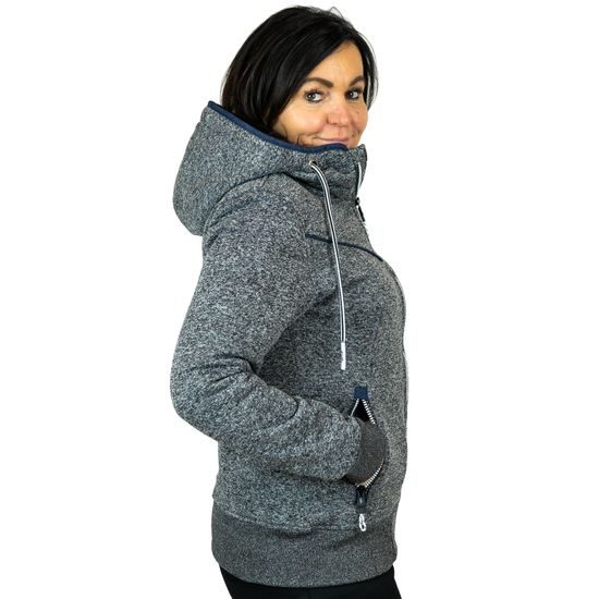 DAS MODEL IST 160 CM GROSS UND TRÄGT GRÖSSE S - SWEATSHIRTS MIT REISSVERSCHLUSS - KLEIDUNG