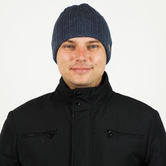 GESTREIFTE WINTERSTRICKMÜTZE FÜR MÄNNER - STRICKMÜTZEN - CAPS UND MÜTZEN