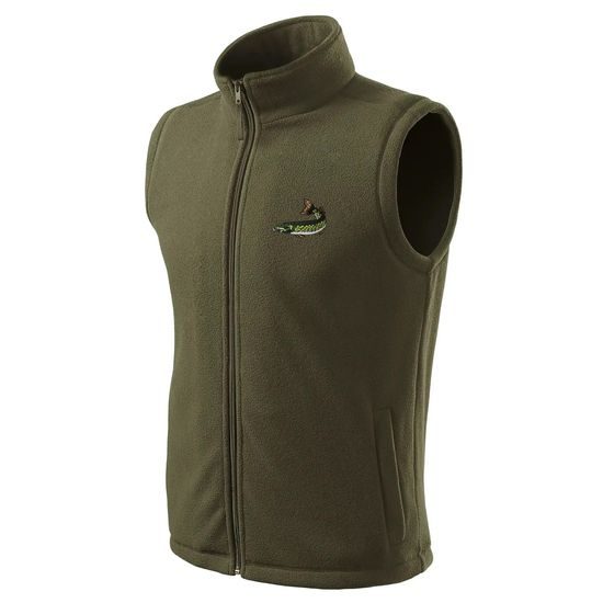 VESTĂ FLEECE CU BRODERIE ȘTIUCĂ - PESCUIT - ÎMBRĂCĂMINTE