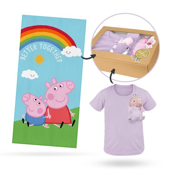 AJÁNDÉKCSOMAG: PEPPA MALAC - RUHÁZAT JÁTÉKKAL - GYERMEKRUHÁZAT