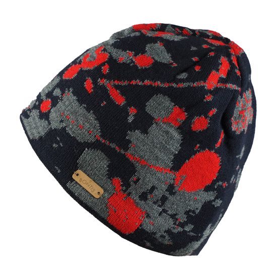 DREIFARBIGE WINTERMÜTZE FÜR MÄNNER - STRICKMÜTZEN - CAPS UND MÜTZEN