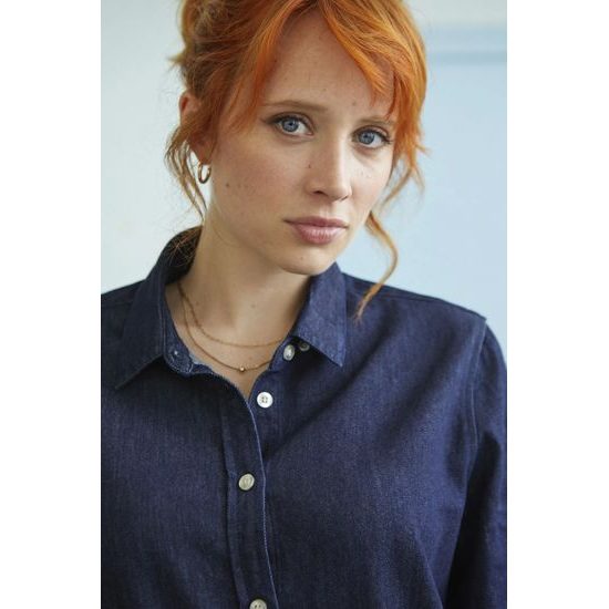 DÁMSKÁ DŽÍNOVÁ KOŠILE BENNETT - KOŠILE S DLOUHÝM RUKÁVEM - OBLEČENÍ