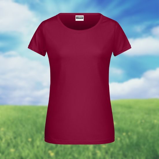 TRICOU CLASIC DE DAMĂ DIN BUMBAC ORGANIC 8007 - TRICOURI DIN BUMBAC ORGANIC - ÎMBRĂCĂMINTE