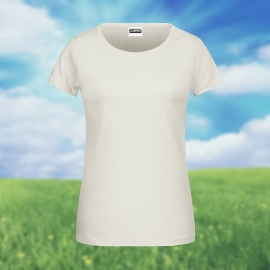 КЛАСИЧНА ЖІНОЧА ФУТБОЛКА З ОРГАНІЧНОЇ БАВОВНИ 8007 - ФУТБОЛКИ З ОРГАНІЧНОЇ БАВОВНИ - ОДЯГ