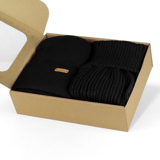 SET CADOU: CĂCIULĂ BĂRBĂTEASCĂ CU MANȘETĂ ȘI GULER TRICOTAT - CĂCIULI - ACCESORII