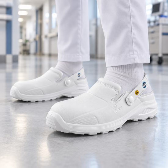ARBEITSPANTOLETTEN CXS WHITE ADDA OB ESD - ARBEITSSANDALEN - SCHUHE