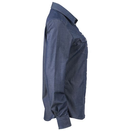 DÁMSKA DŽÍNSOVÁ KOŠEĽA JN628 - KOŠELE S DLHÝM RUKÁVOM - OBLEČENIE