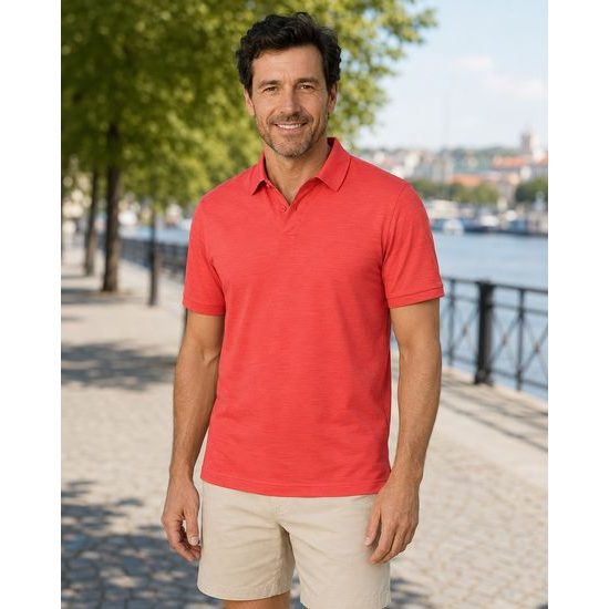 HERREN POLOSHIRT AUS BIO-BAUMWOLLE 8010 - KURZARM POLO-SHIRTS - KLEIDUNG