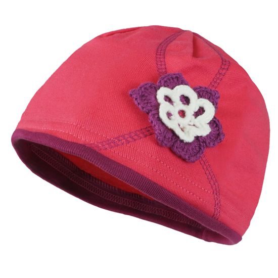 KINDERMÜTZE MIT HÄKELBLUME - CAPS UND MÜTZEN FÜR KINDER - KINDER KLEIDUNG
