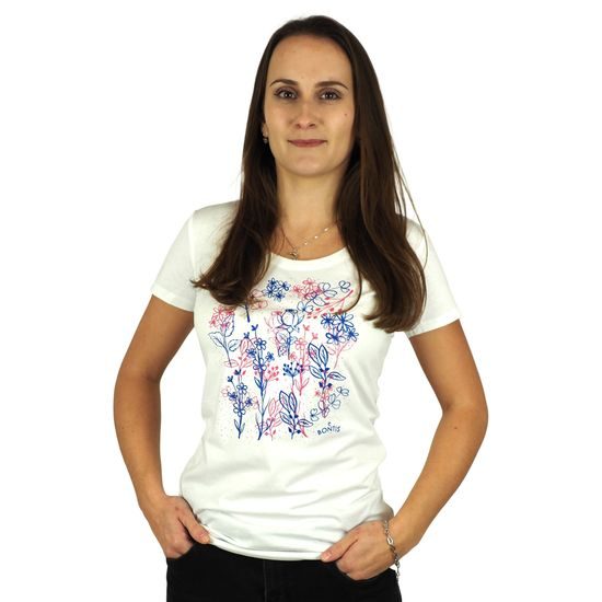 MODELKA MĚŘÍ 164 CM A MÁ NA SOBĚ VELIKOST S - TRICOURI BONTIS - ÎMBRĂCĂMINTE